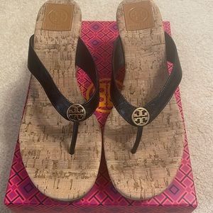 Worn once Tory Burch size 10 wedge sandal